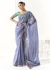 Allure Blue Designer Organza Tissue Silk Saree