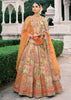 Beige & Orange  Heavy Embroidered Designer Lehenga