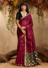 Rich Maroon Woven Cotton Silk Saree