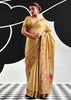 Safari Beige Woven Tissue Silk Saree