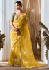 Delight Yellow Designer Silk Saree