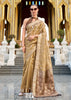 Golden Beige  Woven Tissue Silk Saree