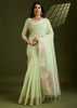 Gleam Green Woven Soft Silk Saree