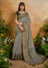 Fossil Grey Printed Patola Silk Saree