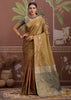Mustard Gold Woven Tussar Silk Saree