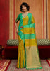Green Yellow Woven Banarasi Silk Saree