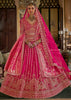 Rani Pink Heavy Embroidered Designer Lehenga