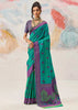 Marine Green Woven Kanjivaram Silk Saree