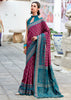 Wine Purple Woven Soft Silk Saree