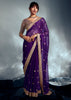 Imperial Purple Designer Silk Saree