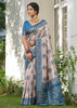 Mailbu Blue Woven Banarasi Silk Saree
