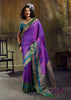 Royal Purple Woven Banarasi Silk Saree