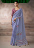 “Exclusive Offer” : Lavender Woven Cotton Silk Saree