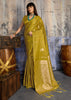 Apple Green Woven Banarasi Satin Silk Saree
