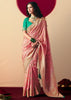 Blossom Pink Woven Banarasi Silk Saree