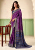 Royal Purple Patola Printed Cotton Silk Saree