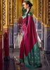 Wine Purple Woven Banarasi Silk Saree