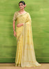 Pastel Yellow Woven Linen Silk Saree