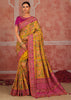 Mustard Yellow Embroidered Designer Saree