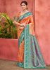 Russet Orange Woven Kanjivaram Silk Saree
