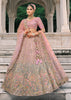 Pink & Grey Heavy Embroidered Designer Lehenga