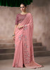 “Exclusive Offer” : Blush Pink Woven Cotton Silk Saree