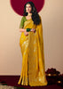 Spectra Yellow Woven Banarasi Silk Saree