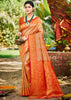 Red Dual Tone Woven Banarasi Silk Saree