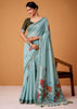 Angel Blue Woven Cotton Saree