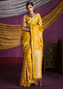 Blazing Yellow Banarasi Satin Silk Saree