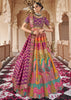 Multicolor Banarasi Silk Embroidered Lehenga