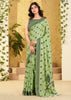Pista Green Woven Linen Silk Saree