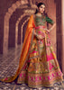 Multicolour Banarasi Silk Embroidered Lehenga