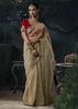 Sand Beige Embroidered Designer Saree