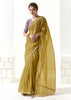 Herbal Green Designer Organza Tissue Silk Saree