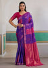 Deep Purple Banarasi Silk Saree