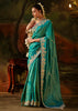 Peacock Green Embroidered Tissue Saree