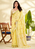 Aurora Yellow Woven Linen Silk Saree