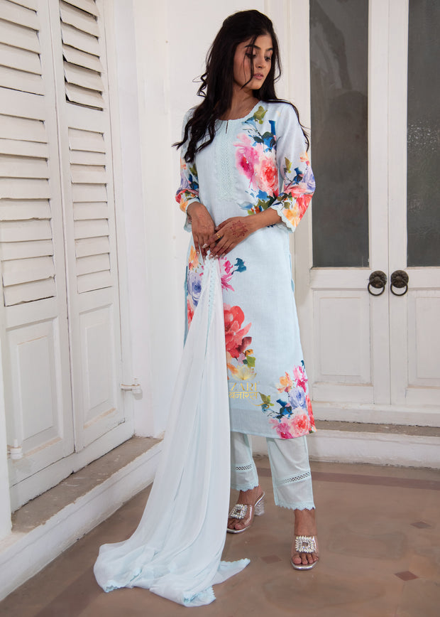 Celeste Bloom Cascade Floral Printed Suit Set (10702833549505)