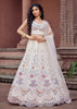Pearl White Embroidered Bridal Lehenga
