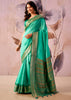 Ceramic Green Woven Tissue Silk Saree