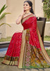 Scarlet Red Woven Patola Silk Saree