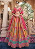 Multicolor Banarasi Silk Embroidered Lehenga