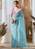Angel Blue Designer Silk Saree