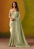Paradise Green Designer Embroidered Saree