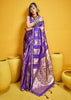Iris Purple Woven Banarasi Satin Silk Saree