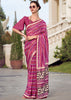 Vivid Purple Printed Cotton Silk Saree