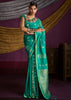 Sea Green Banarasi Satin Silk Saree