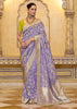Lilac Purple Woven Banarasi Silk Saree