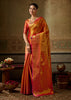 Burnt Orange Woven Kanjivaram Silk Saree